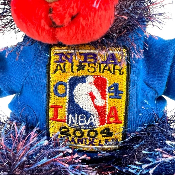 2004 NBA All Star Game Los Angeles Lakers Fuzzy Plush Bear Souvenir RARE HTF 9" - Picture 10 of 11